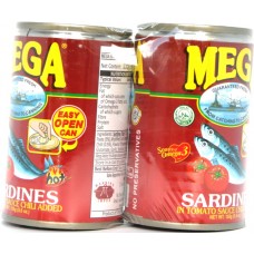 Mega Sardines in Tomato Sauce with Chilli 2x155g